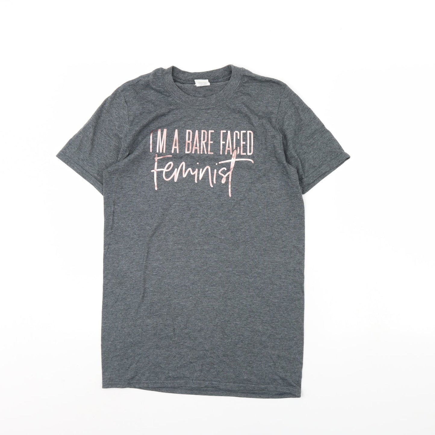 Gildan Womens Grey   Basic T-Shirt Size S