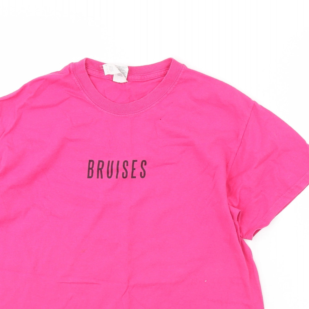 Gildan Womens Pink   Basic T-Shirt Size M  - Lewis capaldi