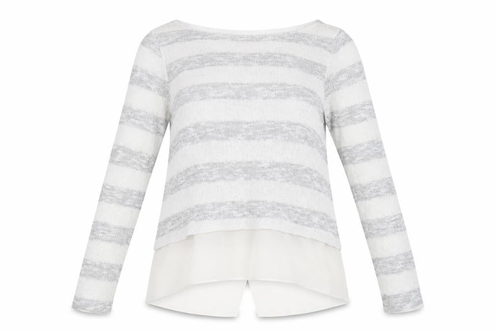 Oasis Womens Grey   Pullover Sweatshirt Size S