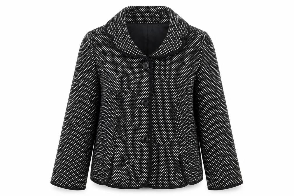 Penny plain Womens Black Polka Dot  Jacket Coat Size 10