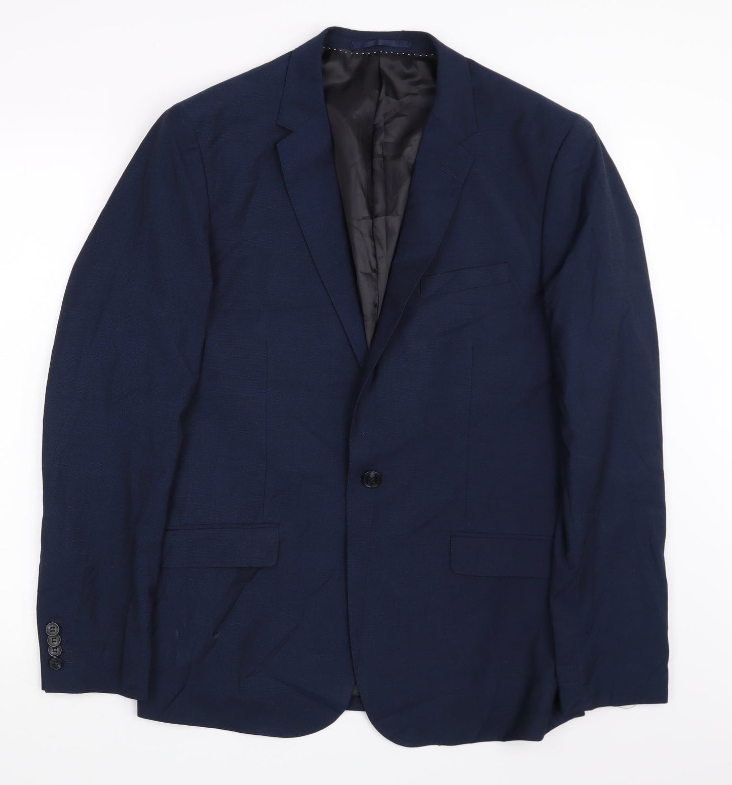 H&M Mens Blue   Jacket Suit Jacket Size 42