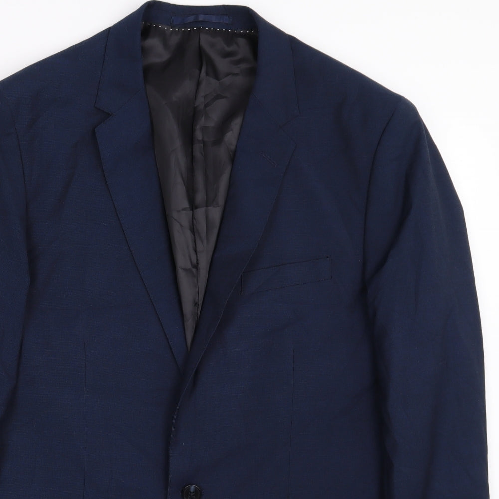 H&M Mens Blue   Jacket Suit Jacket Size 42
