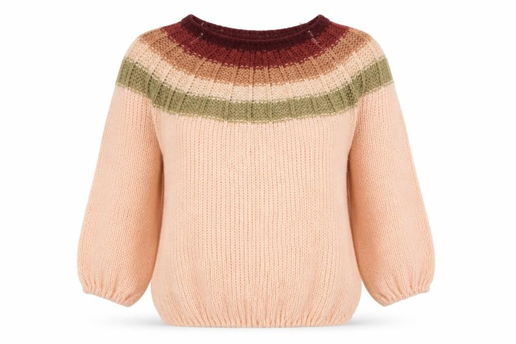 New Look Womens Pink Striped Knit Pullover Jumper Size L