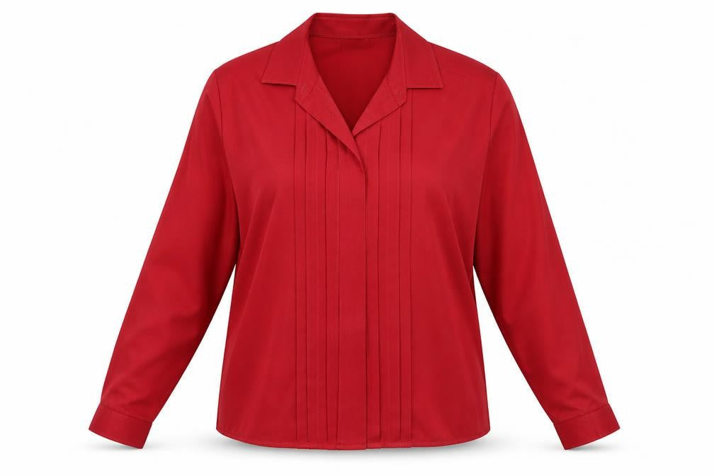 Marks & Spencer Womens Red   Basic Button-Up Size 14