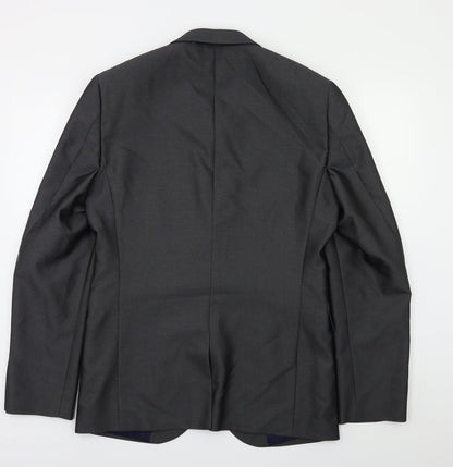 Preloved NEXT Mens Grey   Jacket Blazer Size 40 - Back