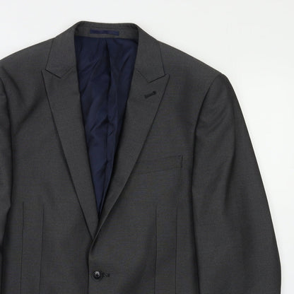 Preloved NEXT Mens Grey   Jacket Blazer Size 40 - Detail