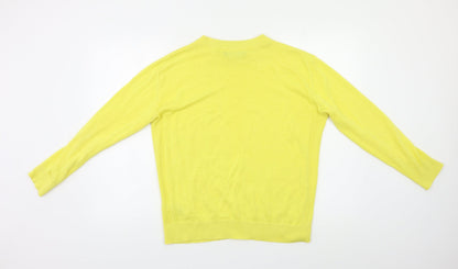 Marks & Spencer Womens Yellow   Pullover Jumper Size S