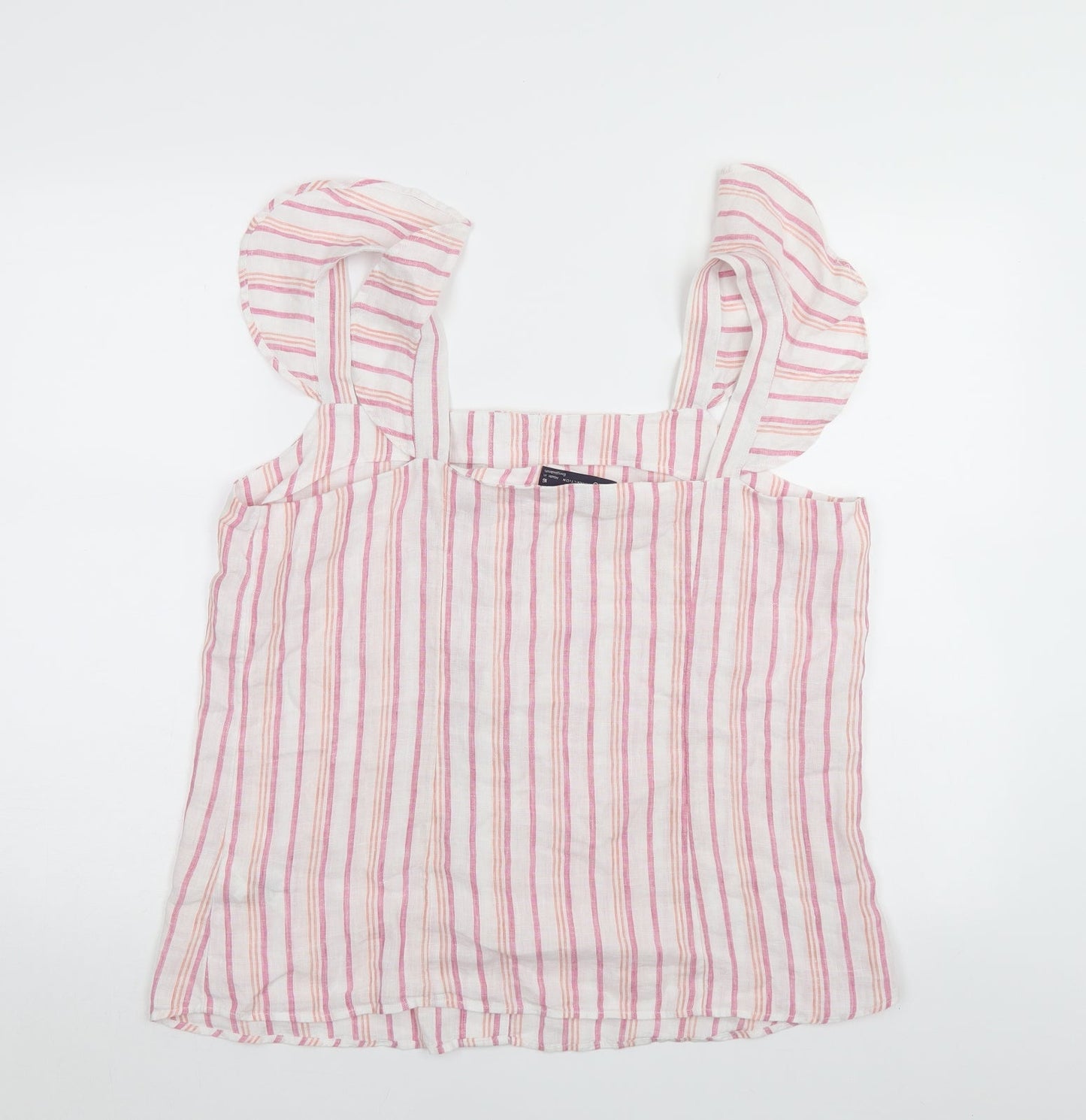 M&S Womens Multicoloured Striped  Basic Button-Up Size 16