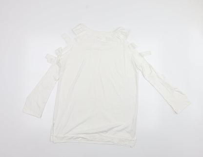 ZY Womens White   Pullover Jumper Size 2XL
