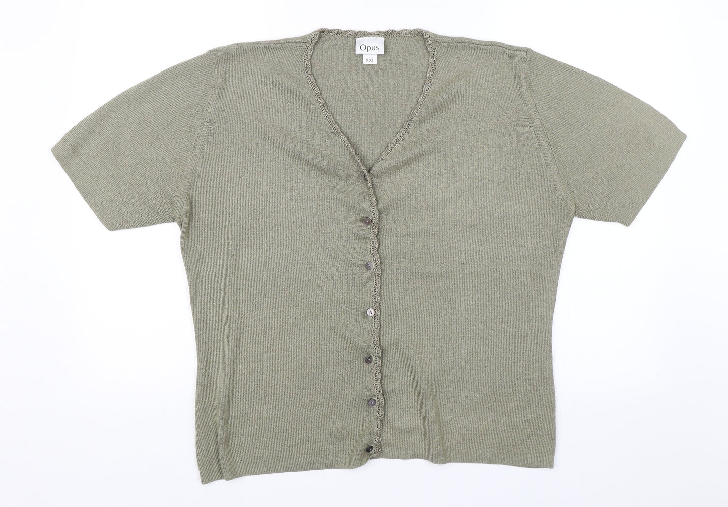 OPUS Womens Green   Basic Button-Up Size 2XL