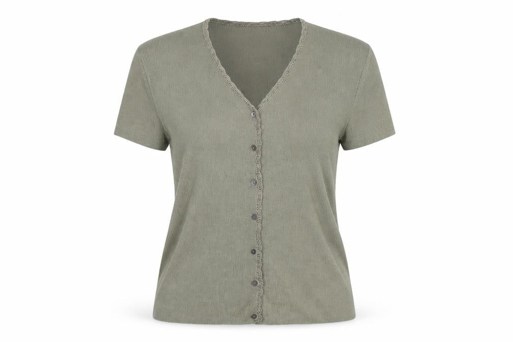 OPUS Womens Green   Basic Button-Up Size 2XL