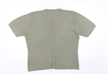 OPUS Womens Green   Basic Button-Up Size 2XL