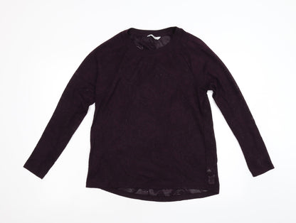Next Womens Purple Floral  Pullover Jumper Size 12