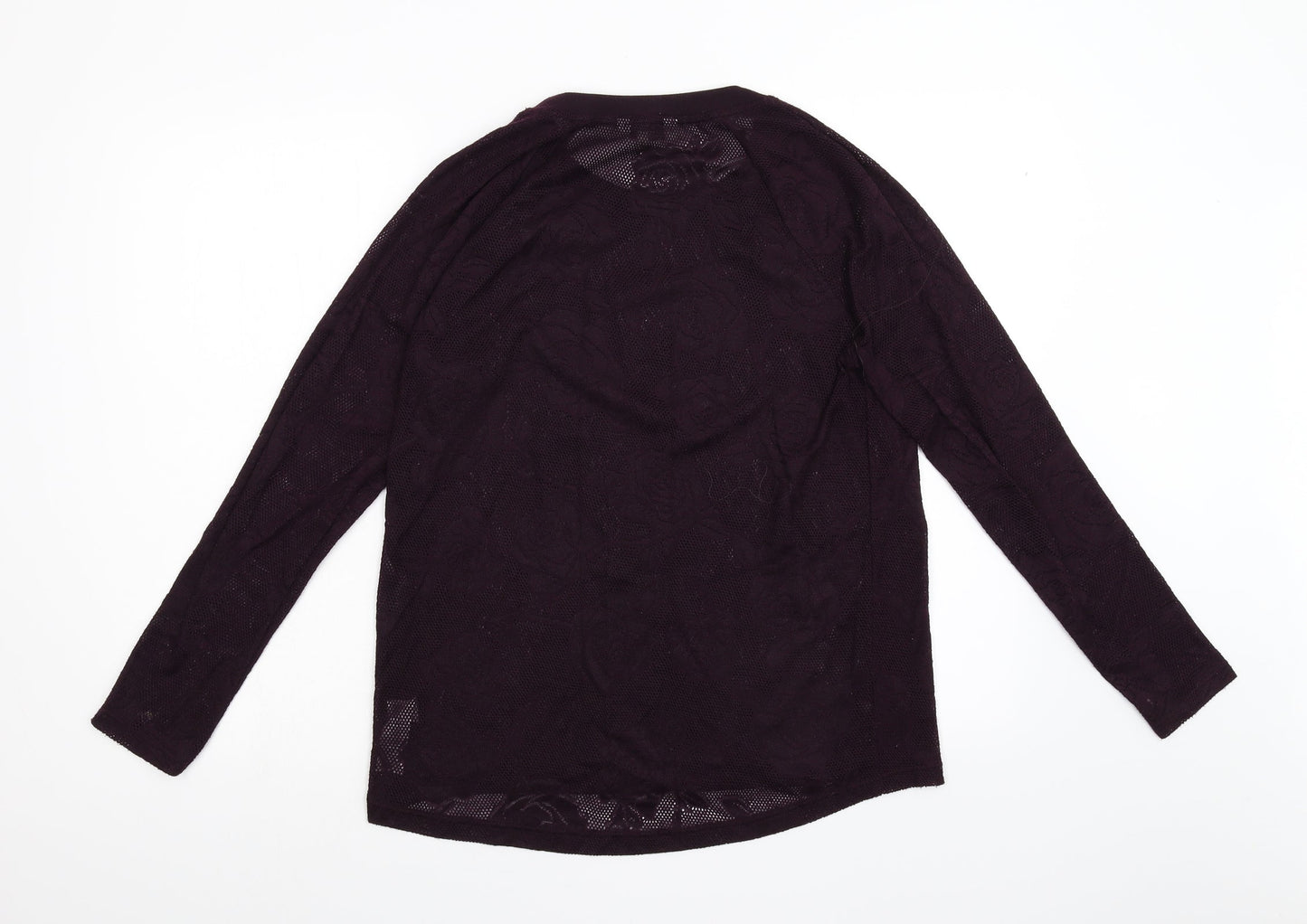 NEXT Womens Purple Floral  Pullover Jumper Size 12