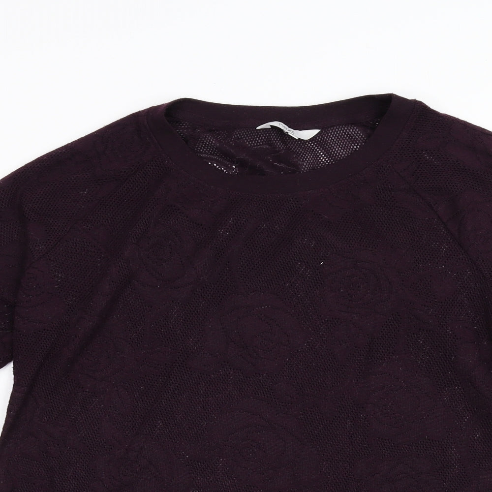 NEXT Womens Purple Floral  Pullover Jumper Size 12
