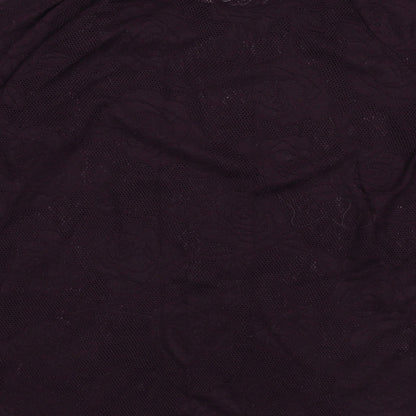 Next Womens Purple Floral  Pullover Jumper Size 12
