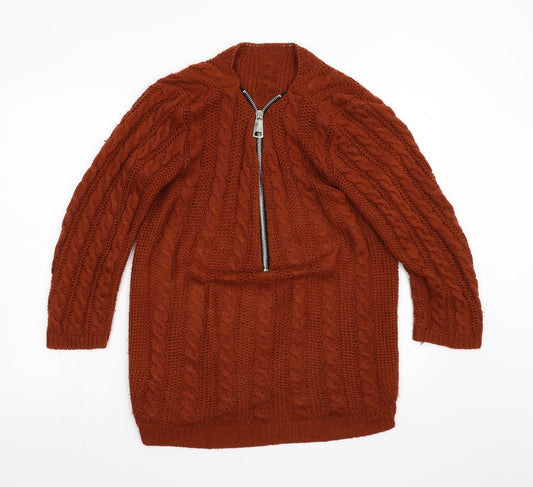 Preworn Womens Orange   Henley Jumper Size M