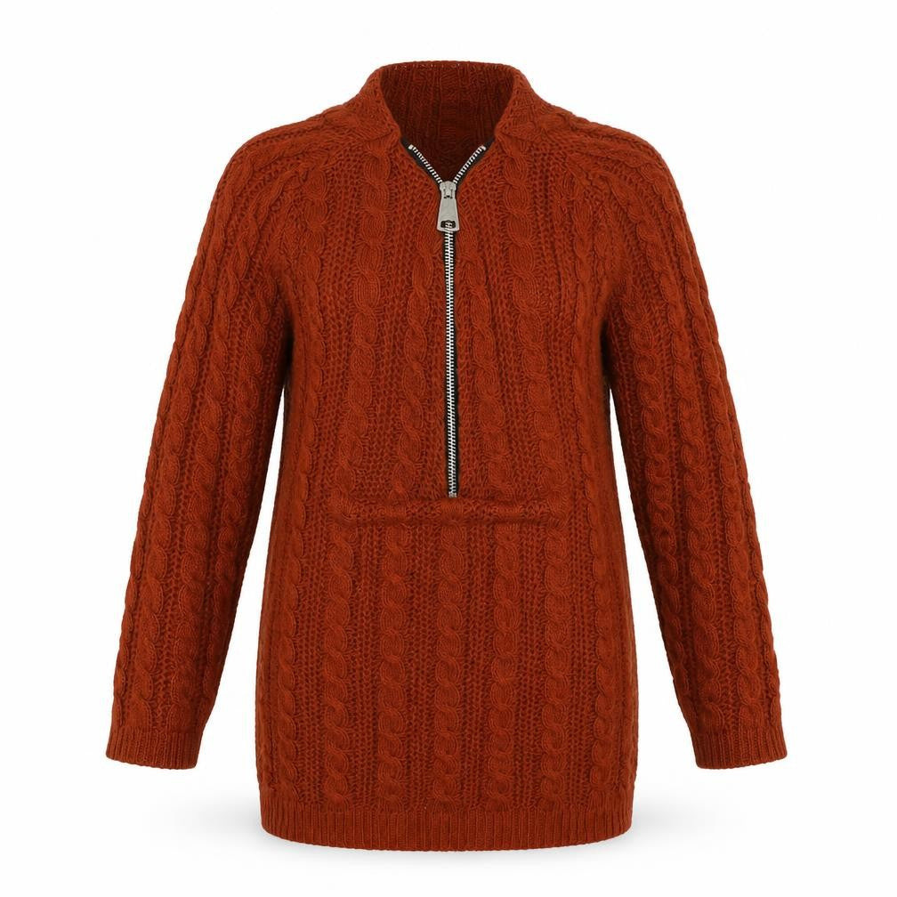Preworn Womens Orange   Henley Jumper Size M