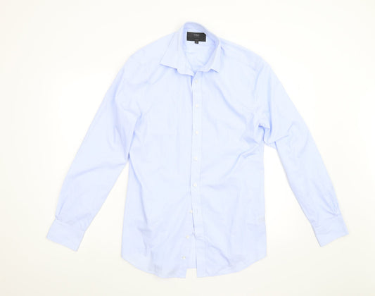 M&S Mens Blue    Button-Up Size 15