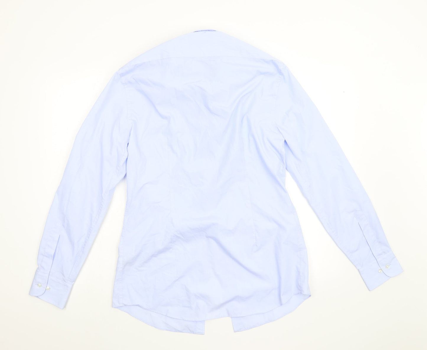 M&S Mens Blue    Button-Up Size 15