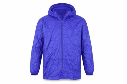 Front view of Rainy Days boys’ blue anorak jacket, size M