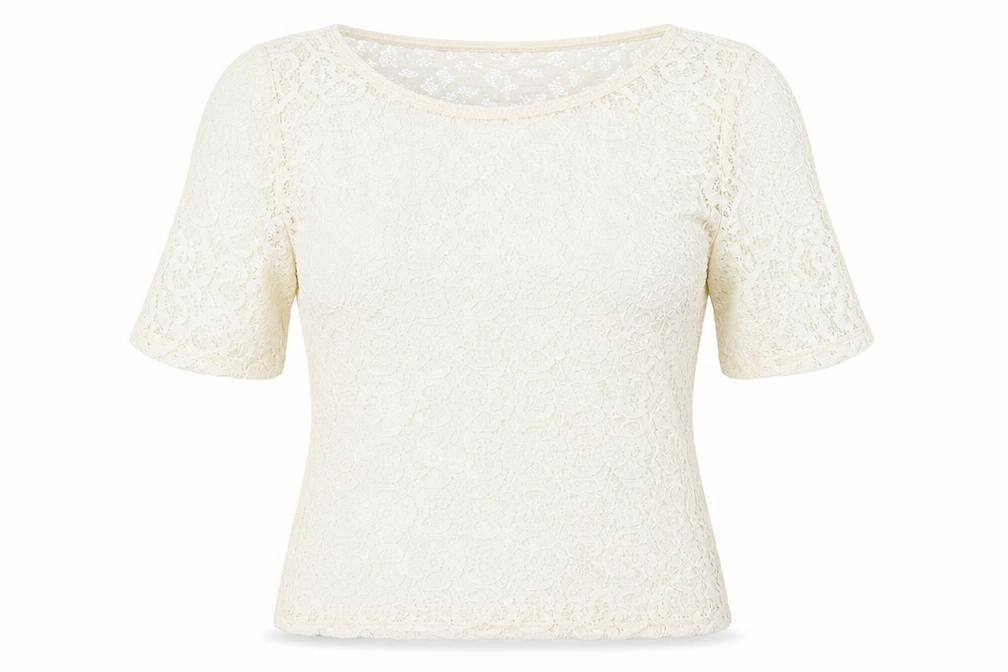 George Womens Ivory Floral  Basic Blouse Size 12