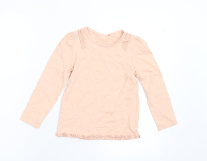 Additional front view of George girls’ orange basic t-shirt, size 5-6, years