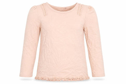 Front view of George girls’ orange basic t-shirt, size 5-6, years