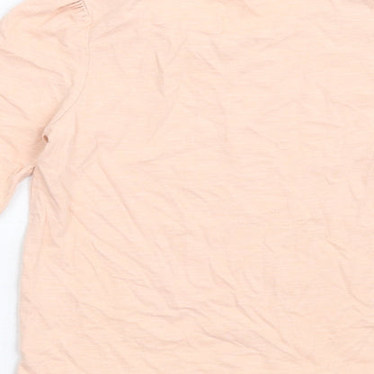 Brand and care label for George girls’ orange basic t-shirt, size 5-6, years