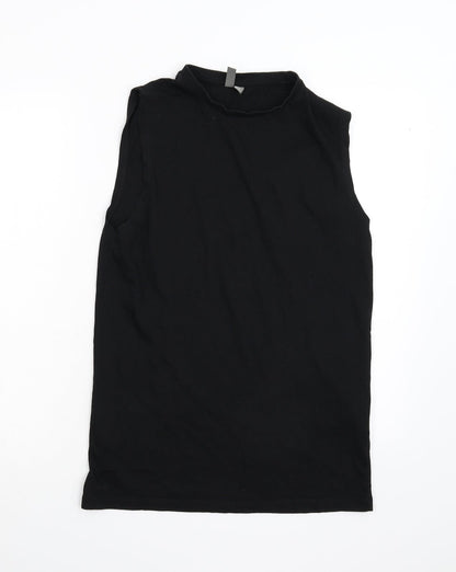 Additional front view of ASOS women’s black basic tank, size S