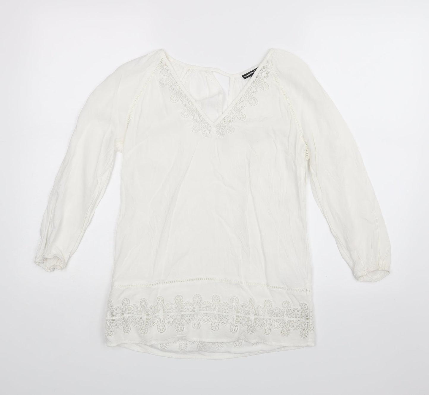 Warehouse Womens White   Basic Blouse Size 6