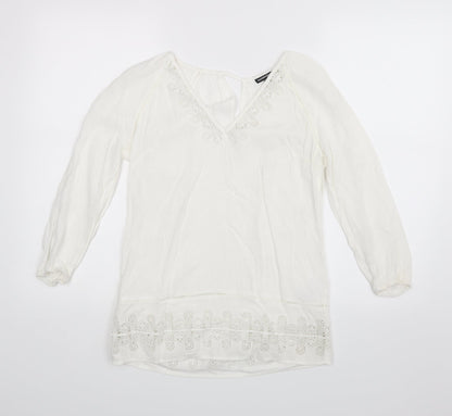 Warehouse Womens White   Basic Blouse Size 6