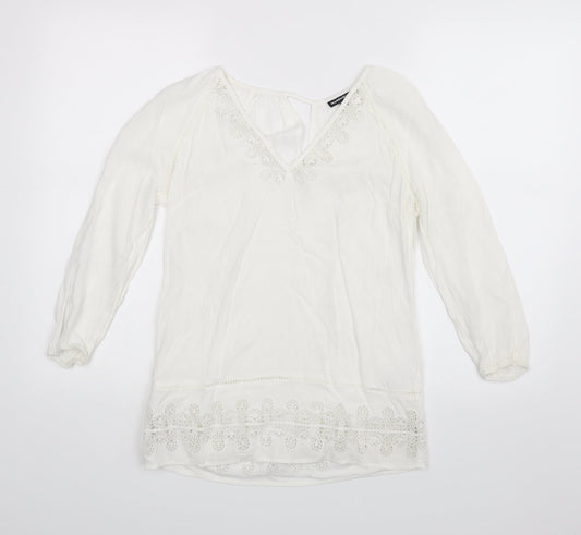 Warehouse Womens White   Basic Blouse Size 6