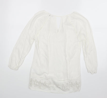 Warehouse Womens White   Basic Blouse Size 6