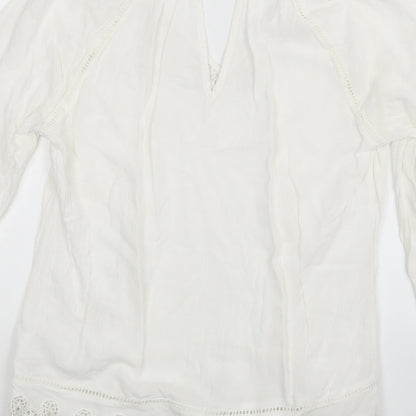 Warehouse Womens White   Basic Blouse Size 6