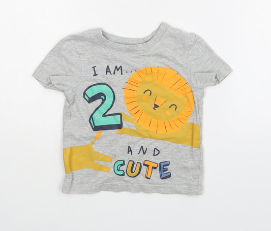 George Baby Grey   Basic T-Shirt Size 12-18 Months