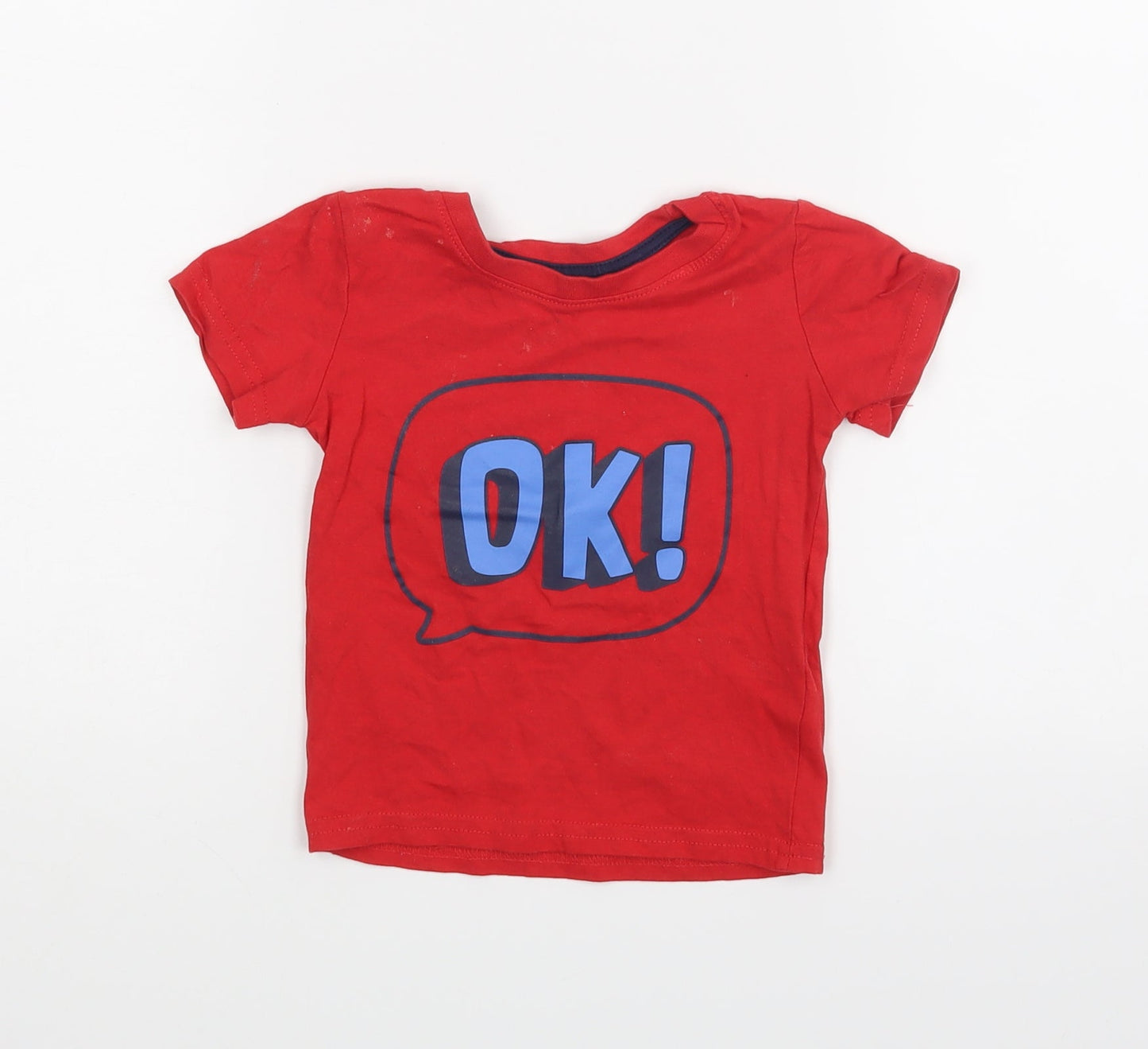 Primark Baby Red Batik  Basic T-Shirt Size 12-18 Months