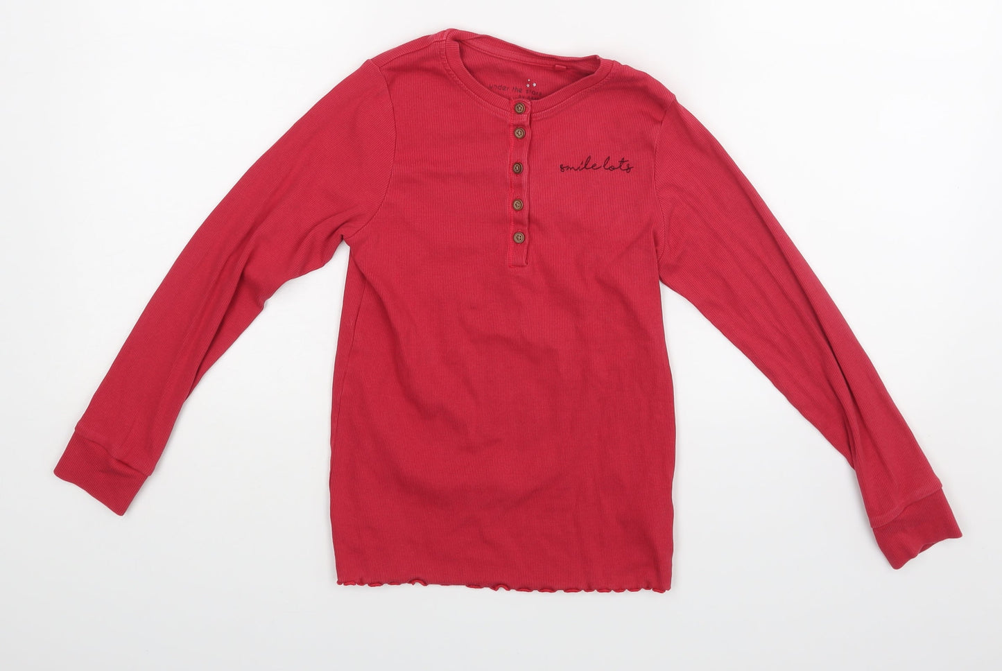 NEXT Girls Red  Rayon Basic Blouse Size 9 Years  - Smile lots