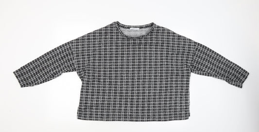 Zara Womens Black Check  Pullover Jumper Size M
