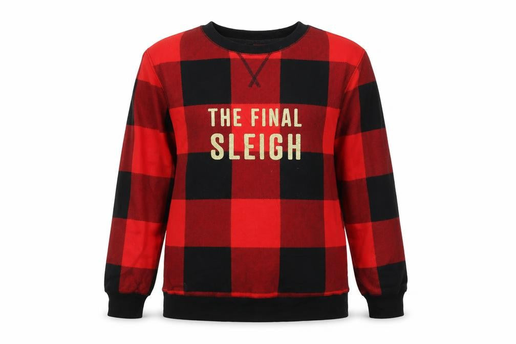 NEXT Womens Red Check  Pullover Jumper Size M  - The final sleigh