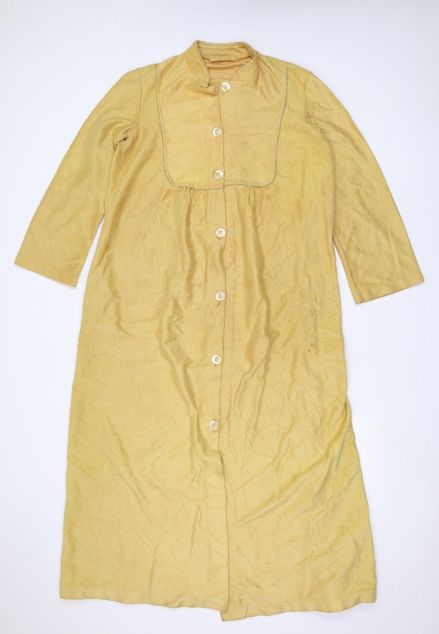 Preworn Womens Yellow   Overcoat Jacket Size 16