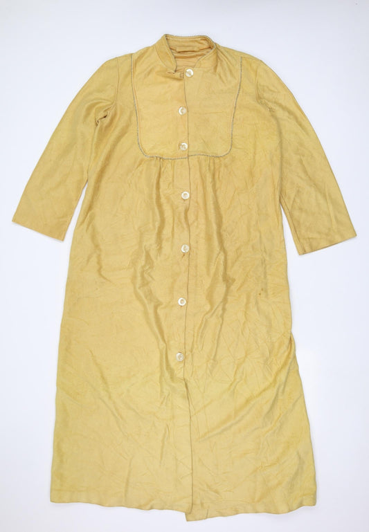 Preworn Womens Yellow   Overcoat Jacket Size 16