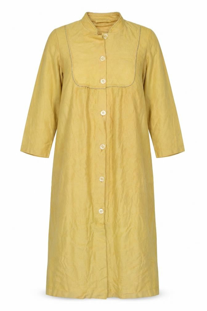 Preworn Womens Yellow   Overcoat Jacket Size 16