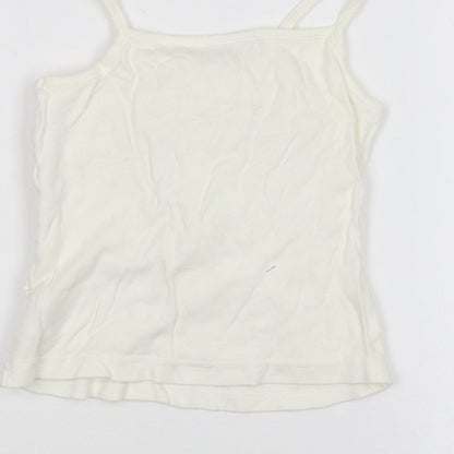 Brand and care label for Cherokee Baby White Basic Tank, size 12-18, Months