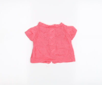 Back view of Cherokee Baby Pink Jacket Coatigan, size 12-18, Months