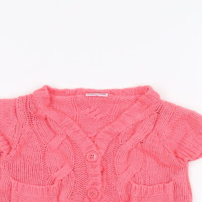 Close-up detail of Cherokee Baby Pink Jacket Coatigan, size 12-18, Months