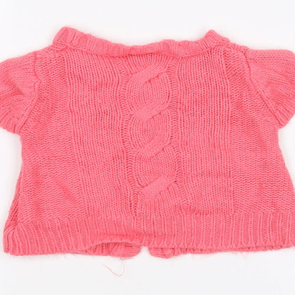 Brand and care label for Cherokee Baby Pink Jacket Coatigan, size 12-18, Months