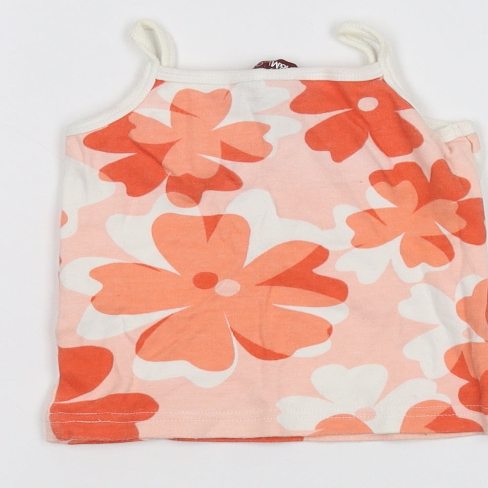H&M Baby Pink Floral  Basic T-Shirt Size 12-18 Months
