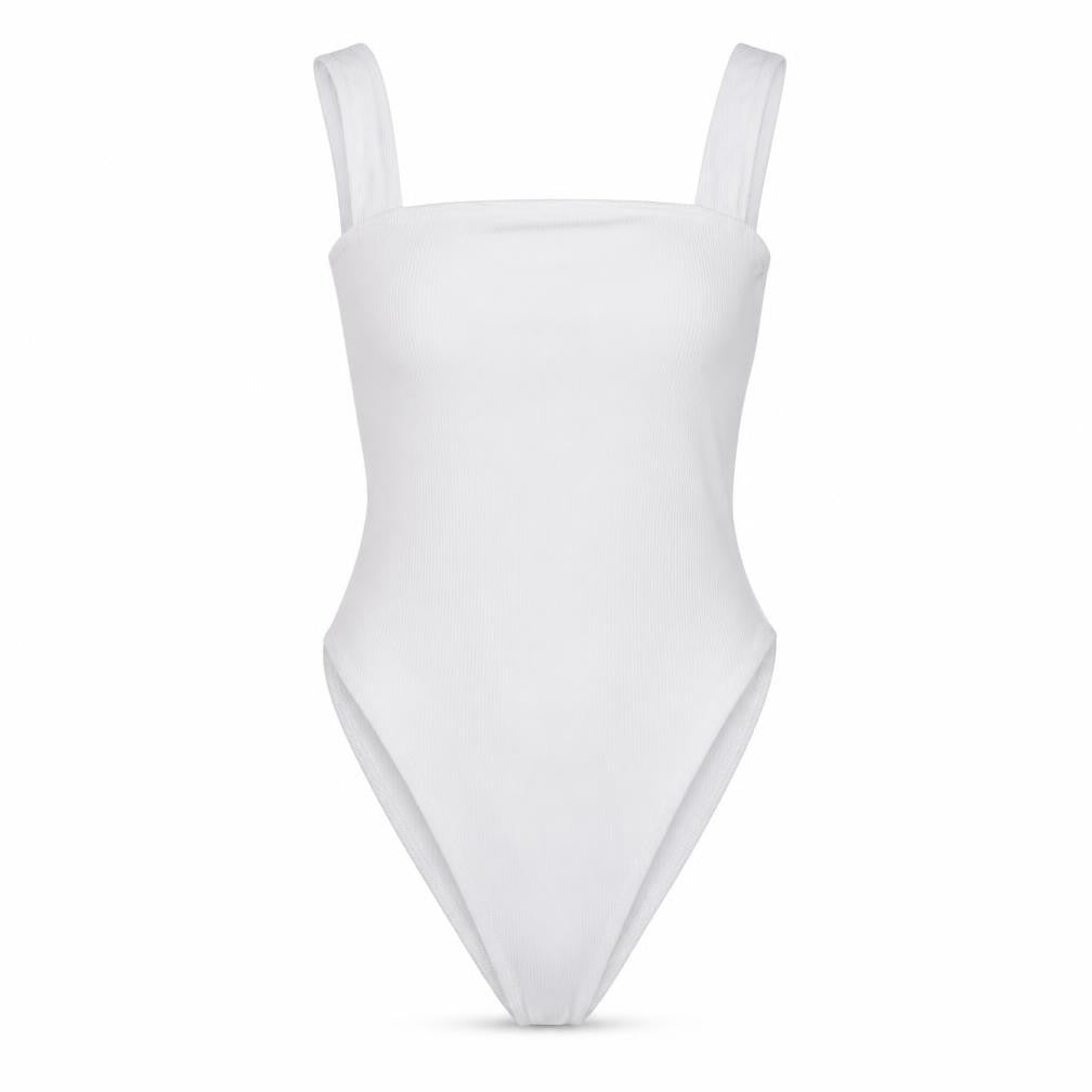 Boohoo Womens White   Bodysuit One-Piece Size 12