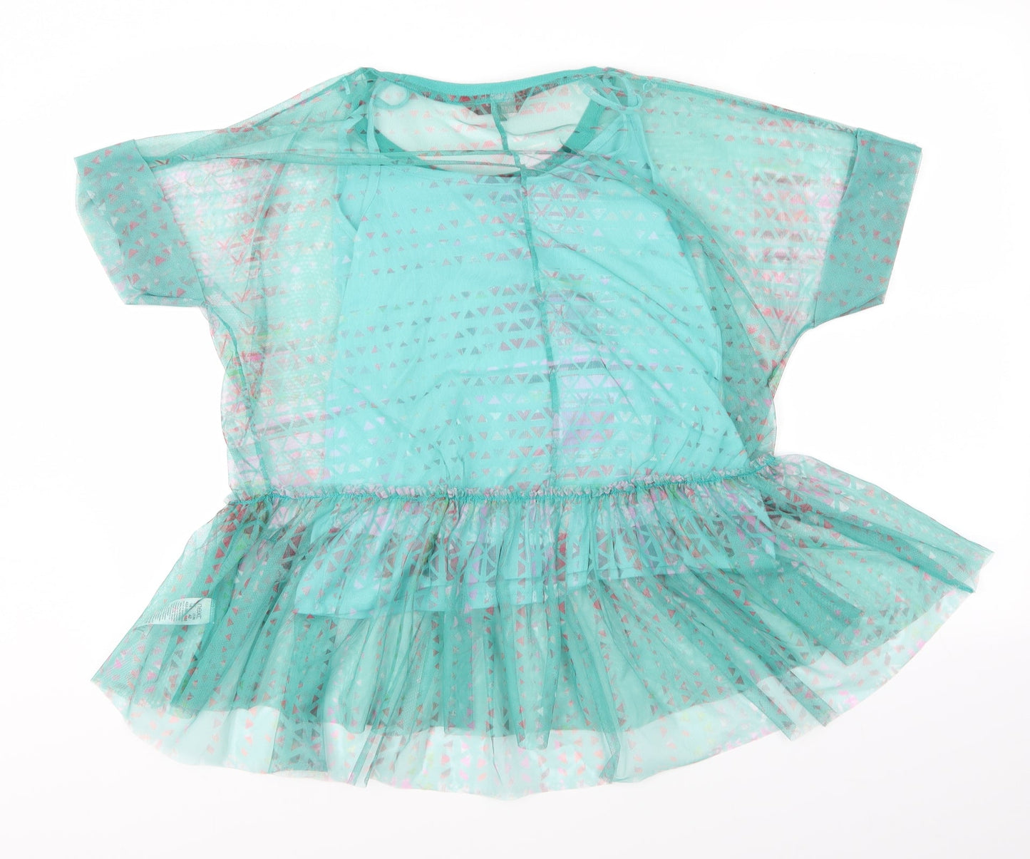NEXT Womens Green Argyle/Diamond   Blouse Size 14
